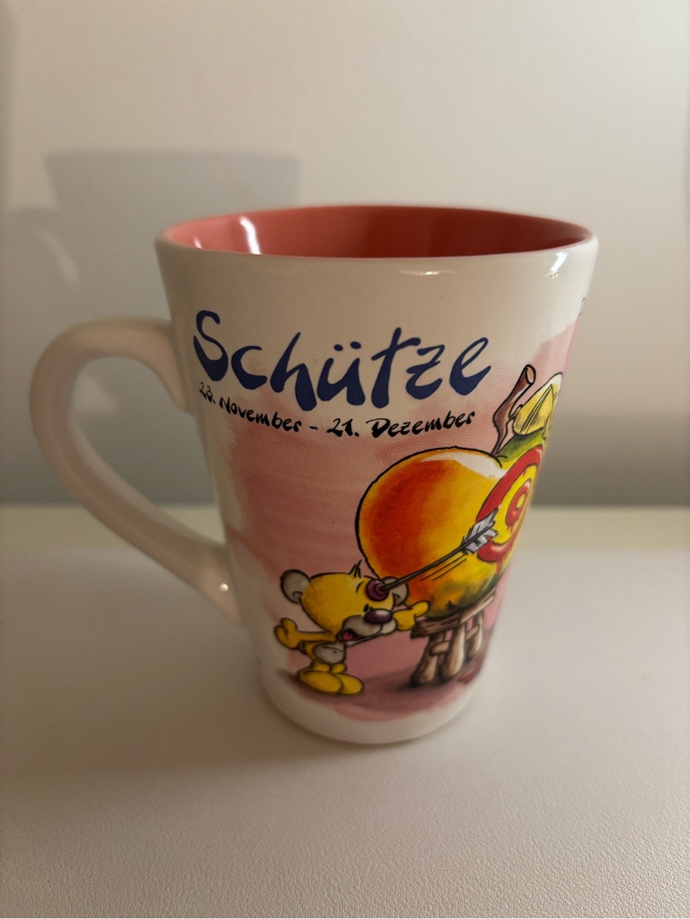 Vintage German Y2K Diddl Schütze (Sagittarius) mug - never used!